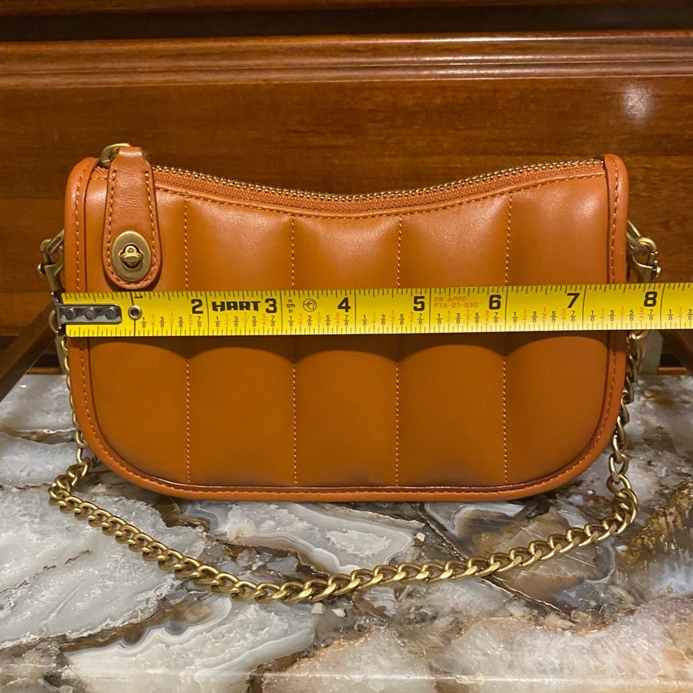 Coach Tan Leather Shoulder Bag - Picture 9 of 12